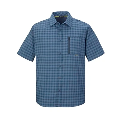 Abbildung von killtec Herren Funktionshemd/Hemd Kurzarm/Outdoorhemd KOS 44 MN WVN SHRT, hell stahlblau, S, 42790 000