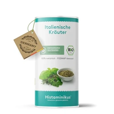 Abbildung von Histaminikus Italienische Kräuter, Bio Gewürzmischung (40g), hefefreies Naturprodukt ohne Geschmacksverstärker, histaminarm, fodmap bewusst, glutenfrei, vegan und geeignet bei Reizdarm