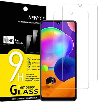 Abbildung von NEW&#039;C 2 Stück, Panzer Schutz Glas für Samsung Galaxy A31, Frei von Kratzern, 9H Härte, HD Displayschutzfolie, 0.33mm Ultra klar, Ultrabeständig