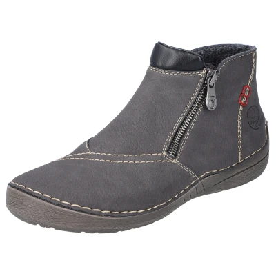 Abbildung von Rieker Schlupfboots, Stiefelette, Reißverschluss Boots mit weicher Innensohle