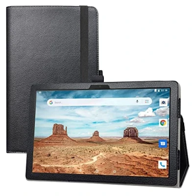 Abbildung von LIFANG Kompatibel mit Alcatel 3T 10 8094X 4G Hülle,Schutzhülle Hochwertiges PU Leder Tasche Case für 10&quot; Tablet,Schwarz