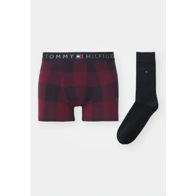 Abbildung von Tommy Hilfiger Trunk SOCK SET Panties, Herren, Größe: Small, Black/red/dark blue