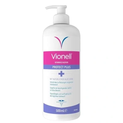 Abbildung von Vionell Intimwaschlotion Frauen Antibakteriell Protect Plus, Für Die Tägliche Intimhygiene, Mit Neemöl Und Teebaumöl, 500 ml