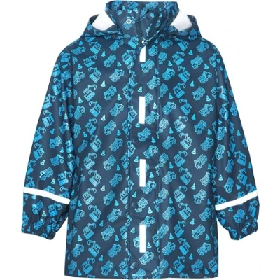 Abbildung von Playshoes Wind und wasserdicht Regenmantel Regenbekleidung Unisex Kinder,Baustelle allover,128