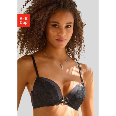 Abbildung von LASCANA Push up BH mit sexy Bänderoptik vorn, Dessous