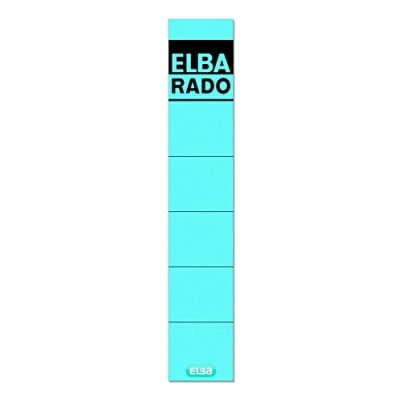Abbildung von ELBA 100420940 Rückenschilder Rado 10er Pack schmal und kurz selbstklebend blau