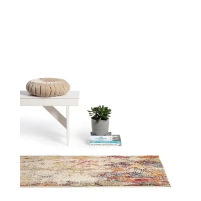 Abbildung von benuta Vintage Teppich CASA Beige/Mehrfarbig 70 x 240 cm für Wohnzimmer, Schlafzimmer und Flur Pflegeleicht Fußbodenheizung Geeignet