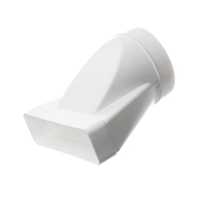 Abbildung von Ø 125mm / 55x220mm Übergangsstück Adapter Flachkanal Rundrohr Abluft Kanal Abluftkanal