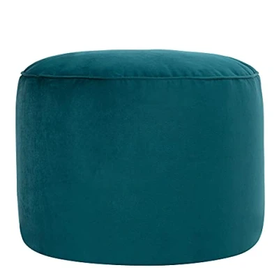 Abbildung von Icon Runder Sitzpuff „Milano“, XL Samt Sitzsack Hocker, Groß Fußhocker für das Wohnzimmer, Sitzkissen