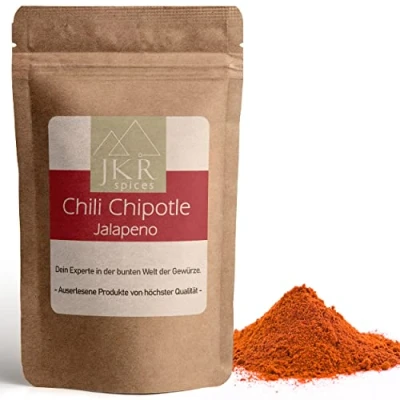 Abbildung von JKR Spices® 1000g Chili Chipotle Jalapeno gemahlen Chilli Pulver geräuchert Sehr scharfe im wiederverschließbaren Doypack