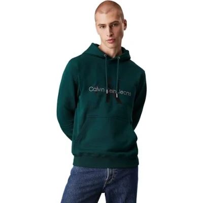 Abbildung von Calvin Klein Jeans Monogram Kapuzenpullover, Herren, Größe: XS, Ponderosa
