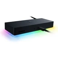 Abbildung von Razer Thunderbolt 4 Dock Chroma Premium Hub mit RGB Beleuchtung für Windows und Mac (10 Anschlüsse in einem, Ausgabe auf Zwei 4K Monitoren oder einen 8K Monitor) Schwarz