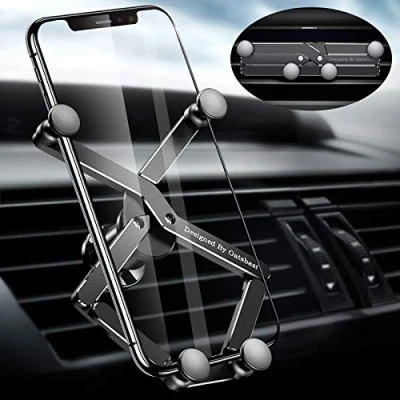 Abbildung von OATSBASF Handyhalterung Auto Handy Halterung Lüftung Schwerkraft Autohalterung KFZ Handyhalter fürs kompatibel mit iPhone 11 12 13 Pro Max, Galaxy S22 S21 S20, Huawei Xiaomi (Gray)