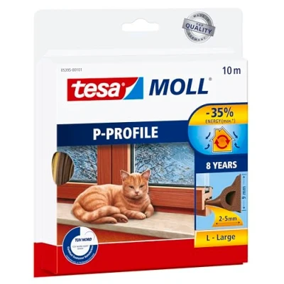 Abbildung von tesa Türbodendichtung Moll P Profil Classic 10 m, braun