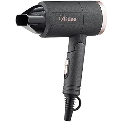 Abbildung von ARDES ARPHON01 1200W STYLITO Haartrockner, Professioneller kompakter Reisehaartrockner mit klappbarem Griff, klappbarer Konzentrator, Haken und langem Kabel