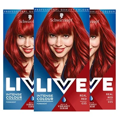 Abbildung von 3 x Schwarzkopf Live Intense Color 035 Real Red (3 142,5 ml)