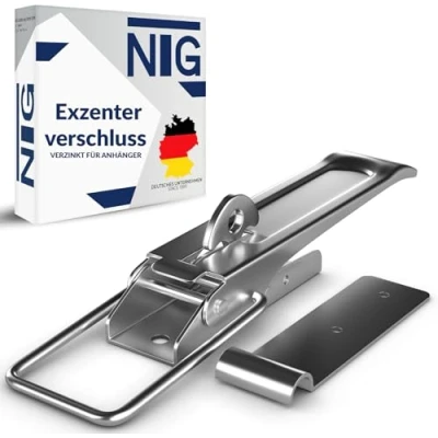 Abbildung von NTG Exzenterverschluss mit Befestigungsplatte 210 mm verzinkt und Witterungsbeständig Anhänger Spannverschluss Bordwandverschluss Hebelverschluss Anhängerverschluss (1 Stück)
