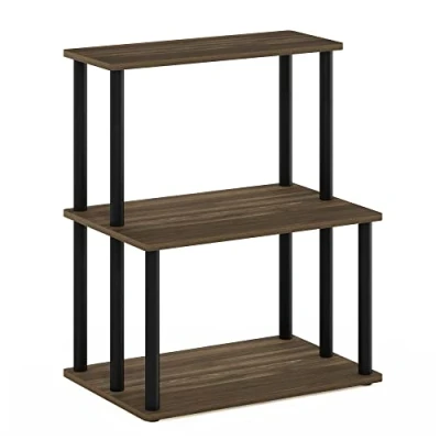 Abbildung von Furinno Besi 4 x 2 industrielles Mehrzweckregal mit Metallrahmen, Finneiche