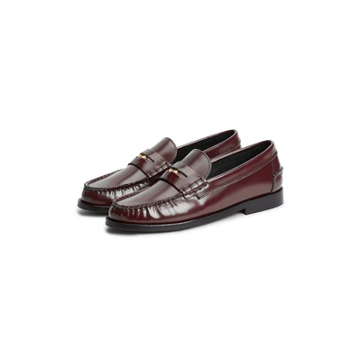 Abbildung von Tommy Hilfiger Penny BAR Abrasivato Slipper, Damen, Größe: 36, Oxblood - Leder