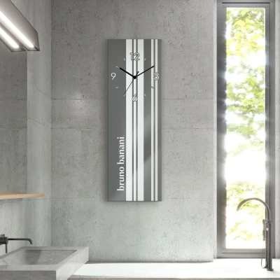Abbildung von Bruno Banani Wanduhr &quot;Stripes auf Glas&quot;, analog, 20 cm