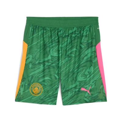 Abbildung von Manchester City 25/26 Torwartshorts Herren PUMA Archive Green Heat Fire Orange