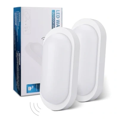 Abbildung von Oraymin LED Wandleuchte Kellerlampe mit Bewegungsmelder Innen, 12W IP65 Wandlampe, fest integriert, 4000K Neutralweiß, Deckenlampe