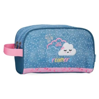 Abbildung von Enso Dreamer Kulturbeutel, Zwei Fächer, anpassbar, blau, 26 x 16 11 cm, Polyester von Joumma Bags, Kulturbeutel mit Fächern, anpassbar