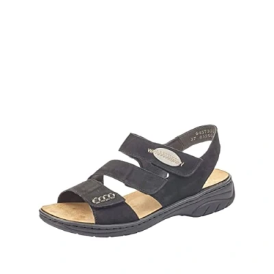 Abbildung von Rieker Riemensandalette, Damen, Größe: 39, Black Schuhe