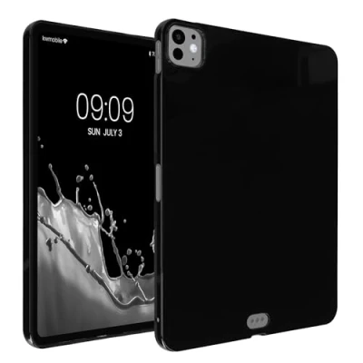 Abbildung von kwmobile Schutzhülle kompatibel mit Apple iPad Pro 11&quot; (2024) Hülle Silikon Tablet Cover Case Schwarz