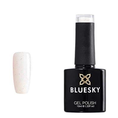 Abbildung von BLUESKY Gel Polish, Glitterize Pearl, 80520, 10ml, auflösbarer Nagellack, Weis, Glitzer, Schimmer (Aushärtung unter UV /LED Lampe erforderlich) er Pack(x)