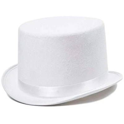 Abbildung von Hut Zylinder schwarz weiss rosa Hochzeit Party Spiel ®Auto schmuck (weiß)