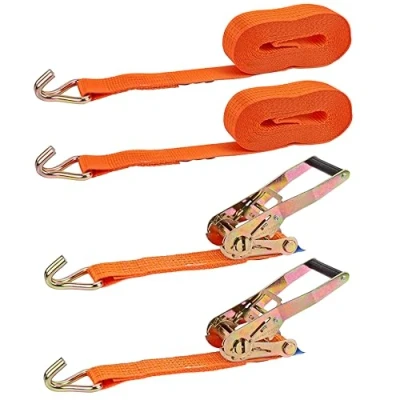 Abbildung von 2er Set Ratschenzurrgurt zweiteilig 8m x 50mm / 4000 kg Spanngurte mit Ratsche und GS geprüft nach: EN 12195 2