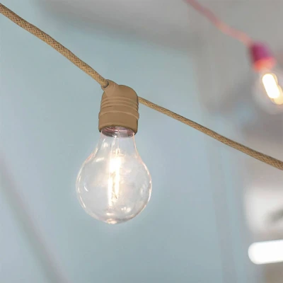 Abbildung von Newgarden Allegra LED Solarlichterkette, Jutekabel