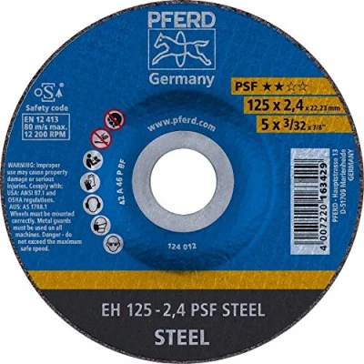Abbildung von PFERD EH 125 2,4 PSF STEEL, Stahl, PFERD, 2,22 cm, 12,5 12200 RPM, 25 Stück(e)