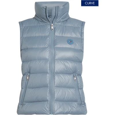 Abbildung von Tommy Hilfiger Curve Feminine Gloss VEST Weste, Damen, Größe: 50, Flint blue