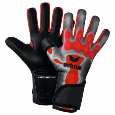 Abbildung von Erima Unisex Erwachsene Flex Ray Pro Hardground 2.0 Torwarthandschuh (7222406), grau/rot, 7