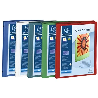Abbildung von EXACOMPTA Classeur personnalisable KREACOVER en polypropylène, 4 anneaux 15mm, pour A4, coloris asso