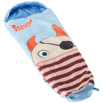 Abbildung von Skandika Kinderschlafsack Sorgenfresser Flint, Mumienschlafsack für Kinder, Camping, Outdoor, Jungs, Mädchen, Komfortbereich 12 3 C, wasserabweisend, Mund Tasche