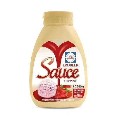 Abbildung von Liotta Erbeere Dessert Sauce 250g Sirup, Topping, Fruchtsauce Ideal als Topping für Kaffee, Eis und Desserts