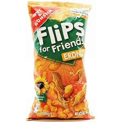 Abbildung von Gut &amp; Günstig Flips for Friends Erdnuss, 5er Pack (5 x 200g)