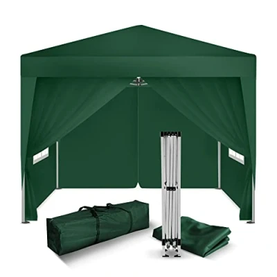 Abbildung von Kronenburg Faltpavillon wasserdicht Dachmaß 2 x m UV Schutz 50+ Pavillon in Grün mit 4 Seitenteilen