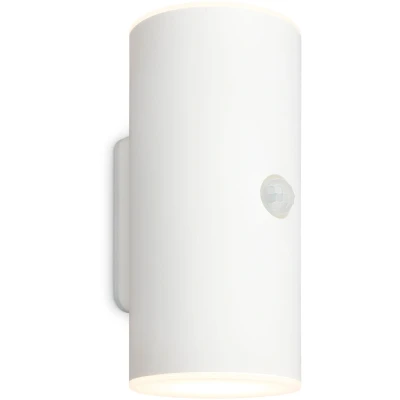 Abbildung von BRILONER LED Wandlampe Akku mit Bewegungsmelder, Dämmerungssensor, 20 sek. Timer, Aussenlampe, Wandleuchte aussen, Strahler außen, Außenleuchte, Außenwandleuchte, 15,5x7x8,5 cm (HxBxT), Weiß