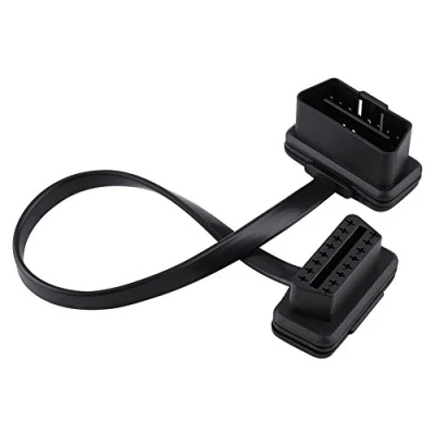 Abbildung von 16 Pin Stecker auf Buchse OBD2 Kabel, Premium ABS Material Diagnose Verlängerungskabel Überlegene Flexibilität(30cm) Autoversicherung &amp; Autoreparatur