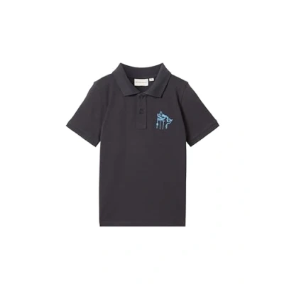 Abbildung von TOM TAILOR Jungen Kinder Basic Polo Shirt mit Dinosaurier Print, coal grey, 92/98
