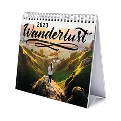 Abbildung von Grupo Erik Tischkalender 2023 Wanderlust Kalender Quer Format zum Aufstellen FSC zertifiziert Offizielle Lizenz, CS23010