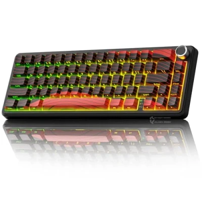 Abbildung von ATTACK SHARK X65PRO HE Rapid Trigger Kabellose Gaming Tastatur, 0,01mm RT Genauigkeit 8000Hz Kabelgebundene RGB Magnetic Switches, Einstellbare Betätigung, Snap Tap, für PC/Mac, Rot