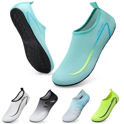 Abbildung von WateLves Wasserschuhe Badeschuhe Damen Herren Aquaschuhe Strandschuhe Schnell Trocknend Slip on Breathable Surfschuhe Unisex Schwimmschuhe für Beach Pool Surfen Yoga HimmelBlau 40/41