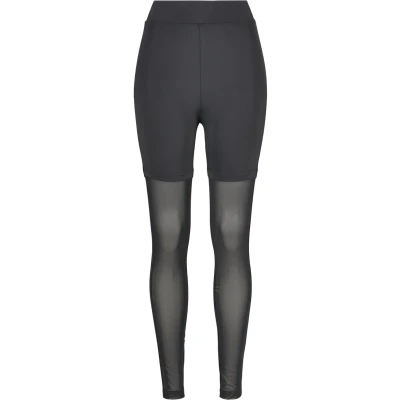 Abbildung von Urban Classics HIGH Waist Transparent TECH Leggings Hosen, Damen, Größe: XS, Black
