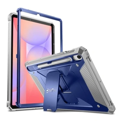 Abbildung von Fintie Tuatara Rugged Unibody Hybrid Full Protective Bumper Kickstand Cover Built in Screen Protector Navy
