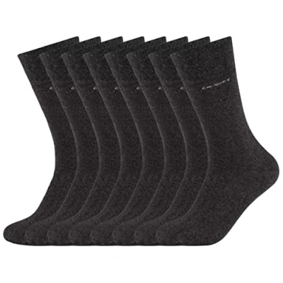 Abbildung von Camano 8 Paar Socken Unisex 3642 CA SOFT Cotton ohne Gummidruck Damen und Herren Strümpfe, Farbe Anthrazit, Größe 43 46